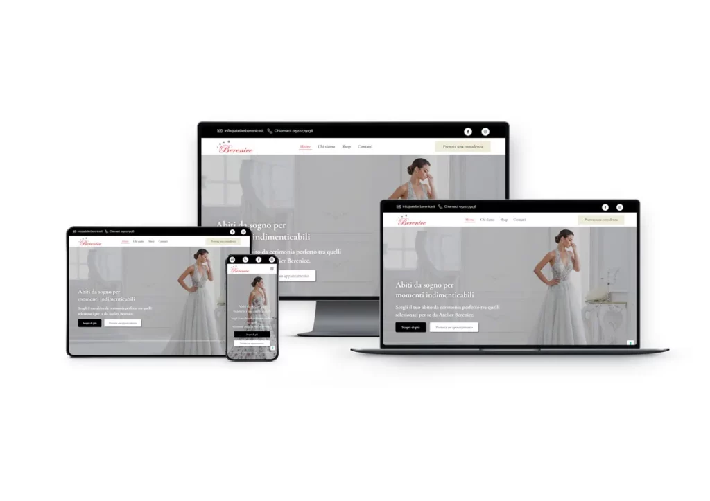 Restyling sito web abiti da sposa