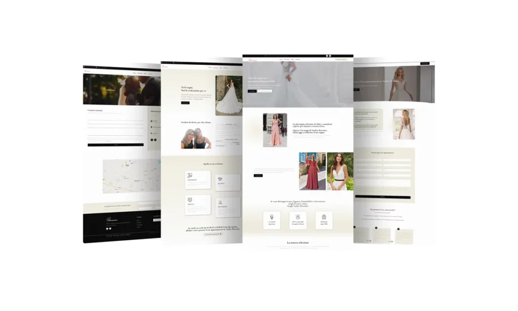 prototipo sito web abiti da sposa